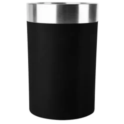 Emsa 507602 Flaschenkühler, Soft-Touch, Integriertes Kühlgel, 6 St. Kalt, Gefriergeeignet, Schwarz, Thermo