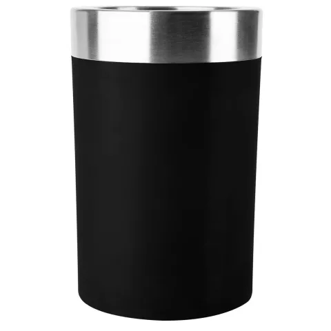 Emsa 507602 Flaschenkühler, Soft-Touch, Integriertes Kühlgel, 6 St. Kalt, Gefriergeeignet, Schwarz, Thermo