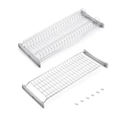 Emuca Abtropfgestell Suprastar für hohe Module, 700, Stahl, Verchromt
