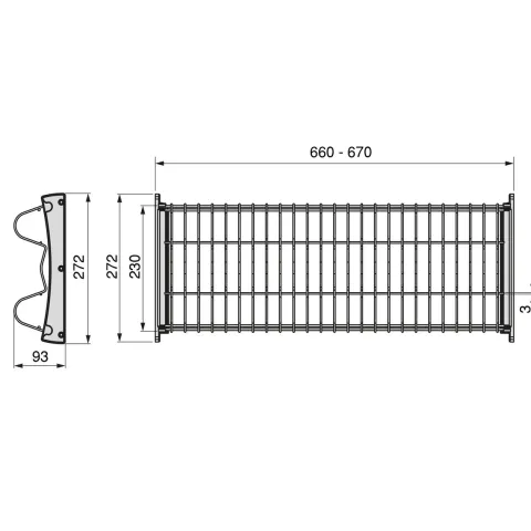Emuca Abtropfgestell Suprastar für hohe Module, 700, Stahl, Verchromt