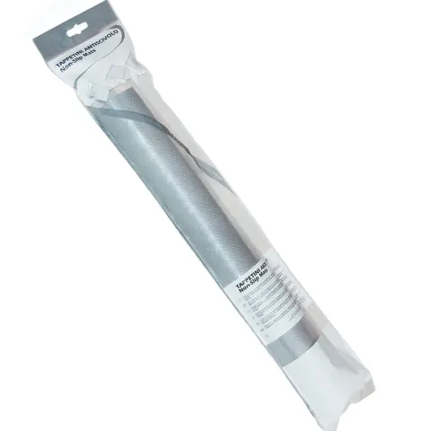 Emuca Antirutschmatte für Schublade, gestrichelt, Länge 1,5m, Breite 480mm, Kunststoff, grau