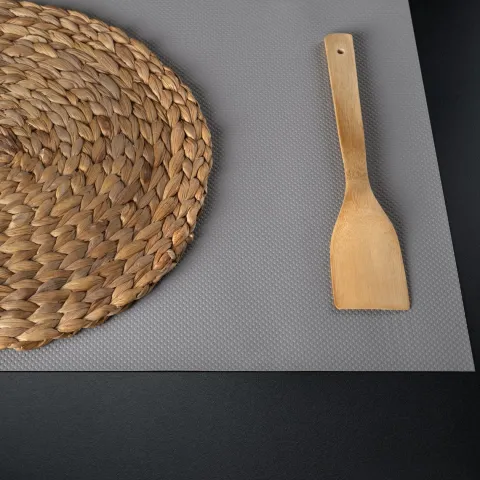 Emuca Antirutschmatte für Schubladen, gestrichelt, Länge 20m x 480mm, Kunststoff, Grau