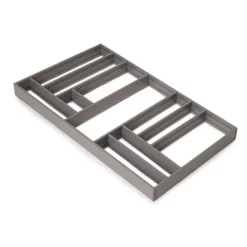 Emuca Ausziehbarer Schubladenorganisator 900x500, Aluminium, Anthrazitgrau