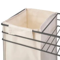 Emuca Auszugswagen mit Körben und untereingeschraubtem Titane-Brottier mit sanfter Schließung, Modul 300mm, Stahl, Anthrazitgrau