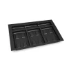 Emuca Basis Recycle für Recyclingbehälter für Küchenschublade, 3 Fächer, Modul 800 mm, Kunststoff, Schwarz