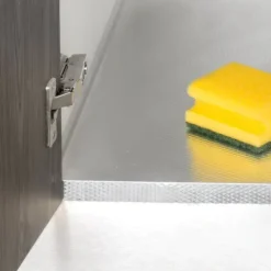 Emuca Bodenschutz für Küchenmöbel, 16mm Plattenstärke, Modul 900mm, 868x580mm, Kunststoff und Aluminium, Aluminium Natur