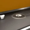 Emuca Einbau-Recyclingbehälter für die Küchenarbeitsplatte Recycle, 1 ausziehbarer Behälter 5 Liter, Edelstahl und Kunststoff
