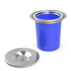Emuca Einbau-Recyclingbehälter für die Küchenarbeitsplatte Recycle, 1 ausziehbarer Behälter 7 Liter, Edelstahl und Kunststoff