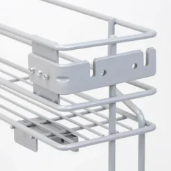 Emuca Flaschenhalter Supra, seitlich, mit Schließautomatik, Modul 150mm, Stahl, grau lackiert