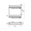 Emuca Flaschenregal seitlich ausziehbar Harmony mit Soft-Close, Modul Breite 150mm Höhe 700mm, Stahl und Holz, Anthrazitgrau