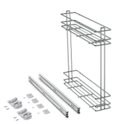 Emuca Flaschenregal SupraMax, ausziehbar, Modul 150mm, Stahl, Verchromt