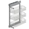 Emuca Flaschenregal Suprastar, ausziehbar, mit Schließautomatik, Modul 300mm, Stahl, Verchromt