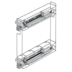 Emuca Flaschenregal Suprastar, ausziehbar, mit Schließautomatik, Modul 200mm, Stahl, Verchromt