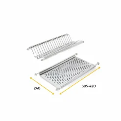 Emuca Geschirrabtropfer für Hochschränke, Modul 450mm, Edelstahl