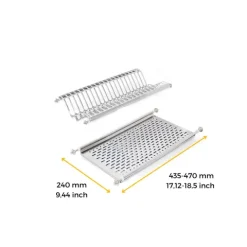 Emuca Geschirrabtropfer für Hochschränke, Modul 500mm, Edelstahl