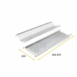 Emuca Geschirrabtropfer für Hochschränke, Modul 900mm, Edelstahl
