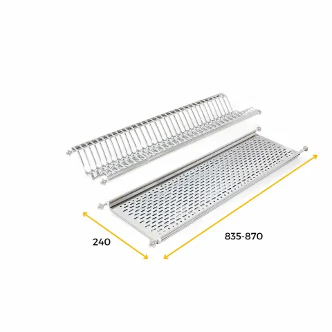 Emuca Geschirrabtropfer für Hochschränke, Modul 900mm, Edelstahl