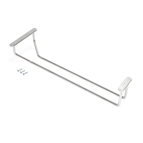 Emuca Glashalter Supra, 1-zeilig Länge 340mm, Stahl, Verchromt