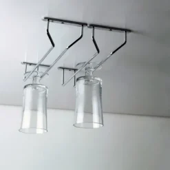 Emuca Glashalter Supra, 1-zeilig Länge 340mm, Stahl, Verchromt