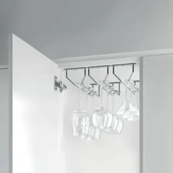 Emuca Glashalter Supra, 1-zeilig Länge 340mm, Stahl, Verchromt