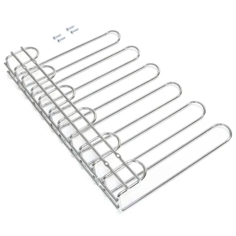 Emuca Glashalter Supra, 5-zeilig, Länge 320mm, Stahl, Verchromt