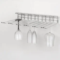 Emuca Glashalter Supra, 5-zeilig, Länge 320mm, Stahl, Verchromt