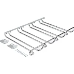 Emuca Glashalter, 4-zeilig, Länge 280mm, Stahl, Verchromt