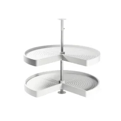 Emuca Lot Drehplatten Shelvo 3/4, für 800mm Modul, Kunststoff und Aluminium, weiss
