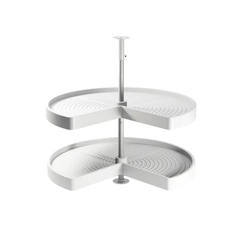 Emuca Lot Drehplatten Shelvo 3/4, für 800mm Modul, Kunststoff und Aluminium, weiss