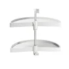 Emuca Lot Drehplatten Shelvo 1/2, für 800mm Modul, Kunststoff und Aluminium, weiss