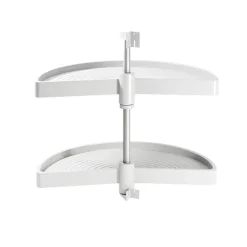 Emuca Lot Drehplatten Shelvo 1/2, für 800mm Modul, Kunststoff und Aluminium, weiss