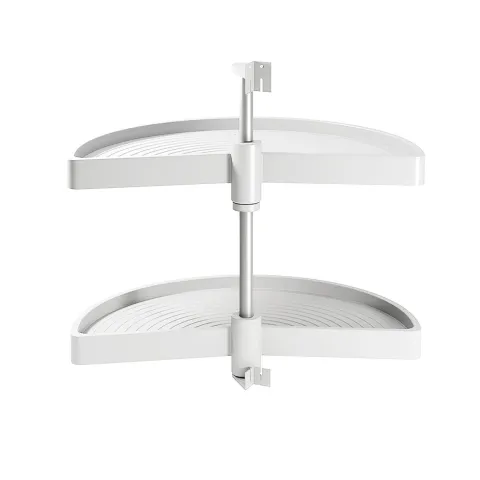 Emuca Lot Drehplatten Shelvo 1/2, für 800mm Modul, Kunststoff und Aluminium, weiss