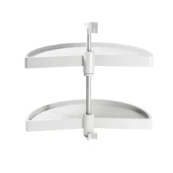Emuca Lot Drehplatten Shelvo 1/2, für 900mm Modul, Kunststoff und Aluminium, weiss