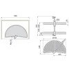 Emuca Lot Drehplatten Shelvo 1/2, für 900mm Modul, Kunststoff und Aluminium, Grau