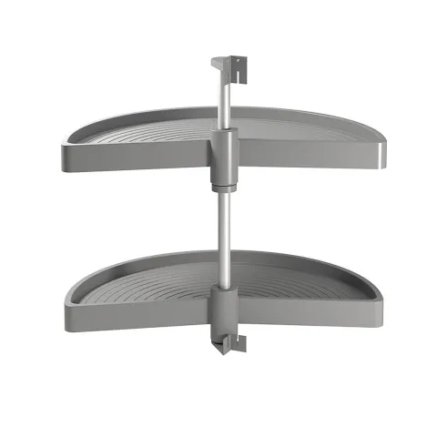 Emuca Lot Drehplatten Shelvo 1/2, für 900mm Modul, Kunststoff und Aluminium, Grau