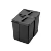 Emuca Lot Recycle Behälter für Küchenschublade, Höhe 266 mm, 2x7 Liter, Kunststoff, Schwarz