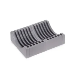 Emuca Lot Tellerorganisator für Möbel, Kapazität für 13 Teller, Kunststoff, Grau
