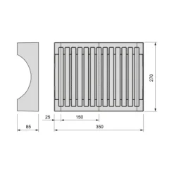 Emuca Lot Tellerorganisator für Möbel, Kapazität für 13 Teller, Kunststoff, weiss