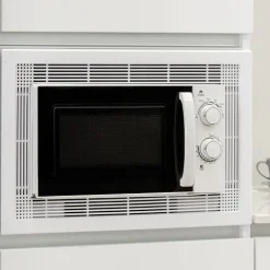 Emuca Mikrowellenrahmen, für den Einbau in Küchenzeilen, Modul 600mm, 600x400mm, Kunststoff, weiss