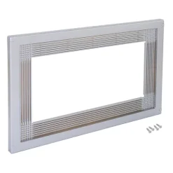Emuca Mikrowellenrahmen, für den Einbau in Küchenzeilen, Modul 600mm, 600x400mm, Kunststoff, grau lackiert