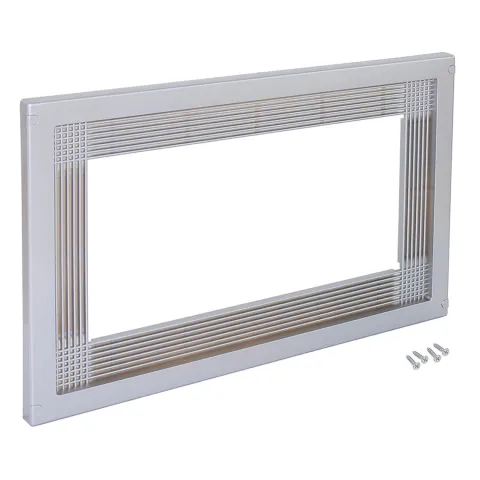 Emuca Mikrowellenrahmen, für den Einbau in Küchenzeilen, Modul 600mm, 600x400mm, Kunststoff, grau lackiert