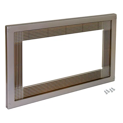 Emuca Mikrowellenrahmen, zum Einbau in die Küchenzeile, Modul 600mm, 600x400mm, Kunststoff, Nickel satiniert