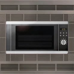 Emuca Mikrowellenrahmen, zum Einbau in die Küchenzeile, Modul 600mm, 600x400mm, Kunststoff, Nickel satiniert