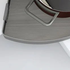 Emuca Satz Harmony drehbare Ablagen 3/4, Modulbreite 800mm, höhenverstellbar, Stahl und Holz, Anthrazitgrau