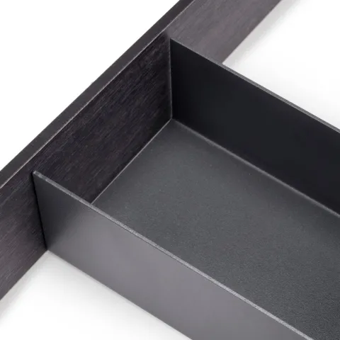 Emuca Schubladenorganisator Orderbox, 150x470mm, Stahl und Holz, Anthrazitgrau