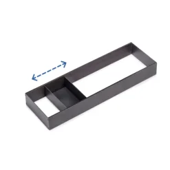 Emuca Schubladenorganisator Orderbox, 150x470mm, Stahl und Holz, Anthrazitgrau