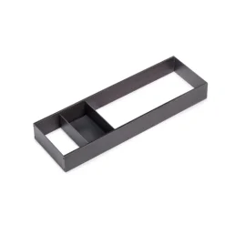Emuca Schubladenorganisator Orderbox, 150x470mm, Stahl und Holz, Anthrazitgrau