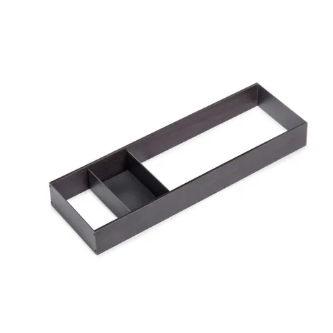 Emuca Schubladenorganisator Orderbox, 150x470mm, Stahl und Holz, Anthrazitgrau