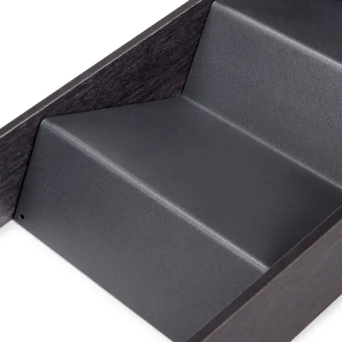 Emuca Schubladenorganisator Orderbox, 150x470mm, Stahl und Holz, Anthrazitgrau