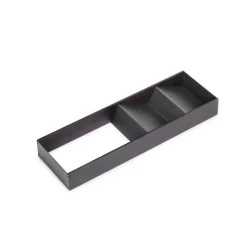 Emuca Schubladenorganisator Orderbox, 150x470mm, Stahl und Holz, Anthrazitgrau